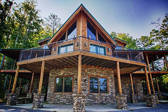 big bear lodge 6 bedroom pet friendly cabin Pigeon Forge by Summit Cabin Rentals