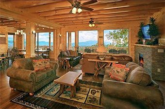 A View for all Seasons 12 bedroom pet friendly cabin Pigeon Forge by Alpine Chalet Rentals