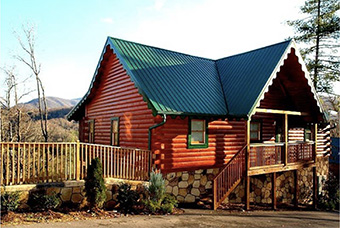 point of view 4 bedroom pet friendly cabin in Gatlinburg by Diamond Mountain Rentals